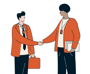 shaking hands illustration