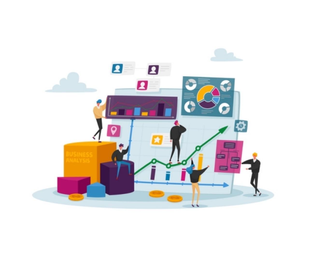 Data Driven B2B Marketing Illustration