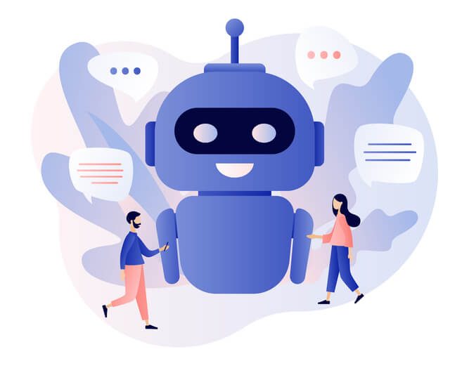 illustration of an AI robot