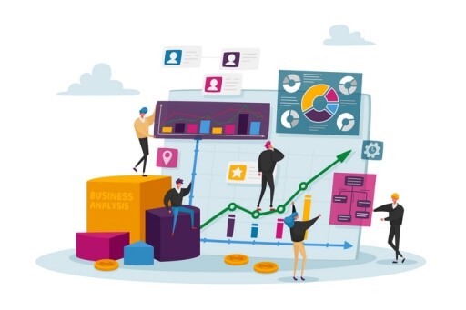 Data Driven B2B Marketing Illustration