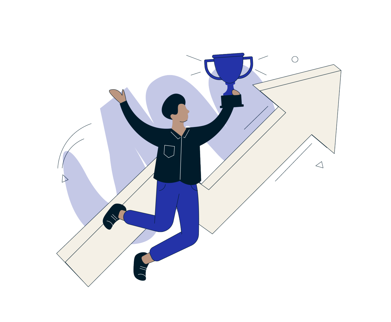 illustration of boosted success